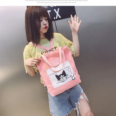 Túi Vải Tote Đeo Chéo XinhStore Hình Mèo