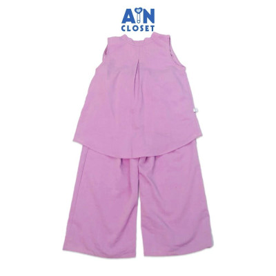 Bộ quần áo lửng cho mẹ Tím Lavender đũi xước - AICDMEQ5RT5K - AIN Closet