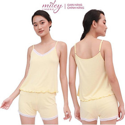Đồ Bộ Nữ Mặc Nhà 2 Dây Modal Miley Lingerie - Màu vàng DBD0312