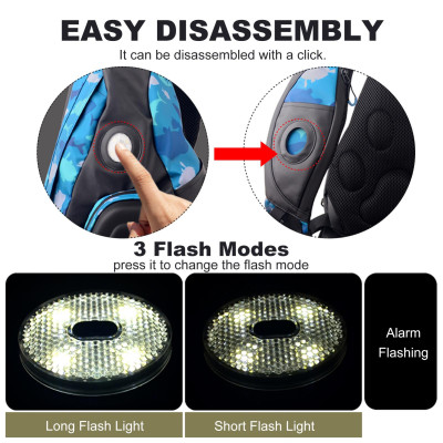 Single Shoulder Bag Fishing Tackle Bag Outdoor Shoulder Storage Bag Fishing Gear Bag with 2 Bait Boxes LED Warning Light