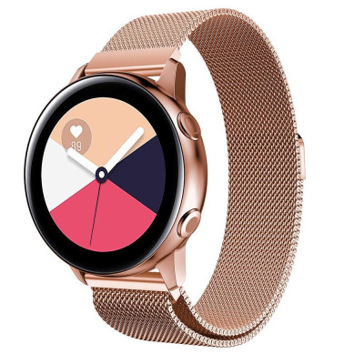 Dây Đồng Hồ 20mm Thép Lưới Nam Châm Cho Đồng Hồ Samsung Galaxy Watch Active 2, Active, Galaxy Watch 42mm 