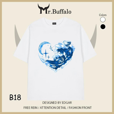 Áo Thun Đôi, Cặp Mr.Buffalo Tshirt Cotton 100% có bigsize Unisex Local Brand B18nB18