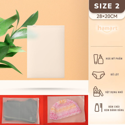 Túi Zip Đựng Quần Áo Mỹ Phẩm Đồ Lót Du Lịch Ziplock Mờ Lưu Trữ Đồ Khoá Kín Chống Thấm Tiện Lợi