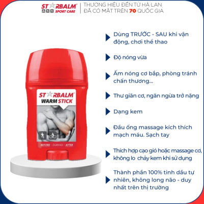 Ống làm nóng starbalm warm stick