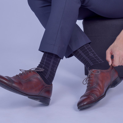 Hộp 5 đôi tất vớ đi giày tây nam công sở cổ cao MRM Manlywear - mix 4 màu, sợi cotton cao cấp thoáng khí, chống hôi chân