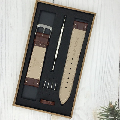 Dây Da Đồng Hồ Size 18mm 20mm 22mm Da Bò thật 