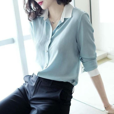 Áo Sơ Mi Nữ Trơn Viền Cổ Trắng L3 Chất Vải Đẹp, Mềm Mịn Tạo Cảm Giác Thoải Mái Cho Người Mặc