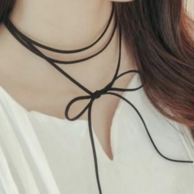 Vòng cổ choker tattoo V70 dây nơ
