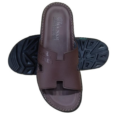 Dép Nam Da Bò HA NAM Đế Siêu Nhẹ Khâu Chỉ Toàn Bộ DNA22039