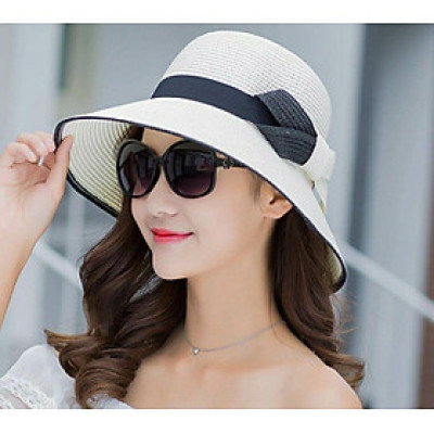 Nón rộng vành nữ đi biển đẹp mũ rộng vành thời trang Hàn Quốc dona22030801