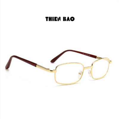 Kính lão thị, viễn thị toàn viền, kim loại NAM NỮ VÀNG GOLD PUMA02 tròng phản quang  chống mỏi chuẩn độ cao cấp