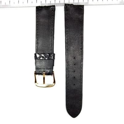 Dây Đeo Đồng Hồ Da Cá Sấu 20mm Màu Đen E1-#210818