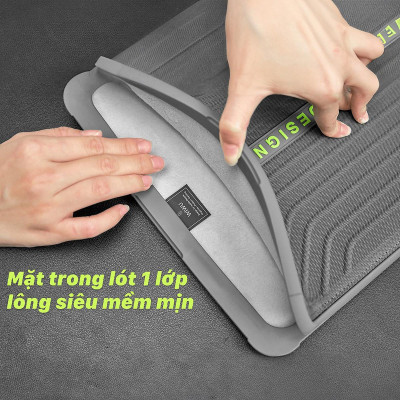 Túi Bảo Vệ Laptop, đệm Chống Sốc Laptop, túi chống sốc chống thấm nước chống va đập size 13.6 inch / 14.2 inch WIWU