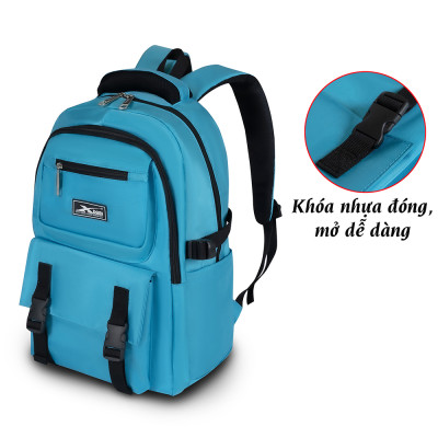 Balo cao cấp nhiều ngăn tiện lợi Xbags Sea ​​Blue Xb 3201