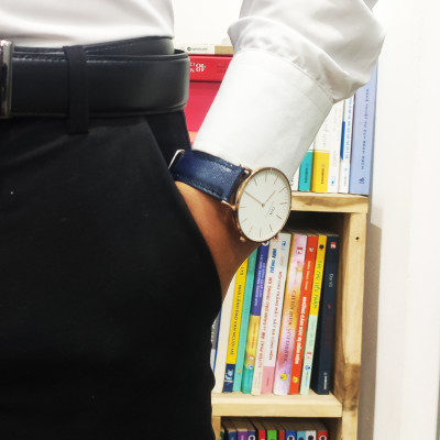 Dây đồng hồ nam da Saffiano Bụi Leather D112 - Da bò thật khâu tay thủ công cao cấp - Bảo Hành 12 tháng