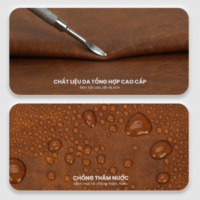 Balo đựng laptop 15 inch họa tiết dập nổi, ba lô da nam nữ đựng tài liệu A4 IDIGO UBP2 - 6029