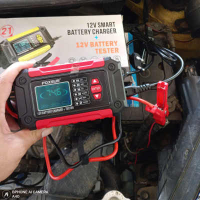 Hàng Nhật: Bộ Sạc Và Test Bình Ắc Quy Thông Minh 2IN1 FOXSUR 12V Công Nghệ Hiện Đại