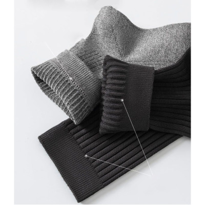 Combo 5 đôi vớ cổ cao nam công sở mẫu gân chìm, tất đi giày tây chất liệu cotton