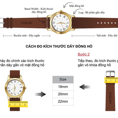 Dây Da Đồng Hồ Cao Cấp - Sang Trọng, Chất Liệu Da Bê EPSOM Thuộc Thảo Mộc - Nhập Khẩu Từ Châu Âu, Mặt Lót Chống Thấm Mồ Hôi, Tích Hợp Lớp Gia Cố Chống Giãn Đặc Biệt và Chốt Thông Minh, Kiểu Dáng Cổ Điển Phẳng Mỏng