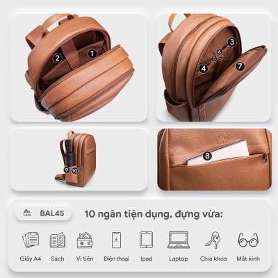 Balo Lata ( Thời trang nam công sở cỡ lớn - Balo da BAL45 )