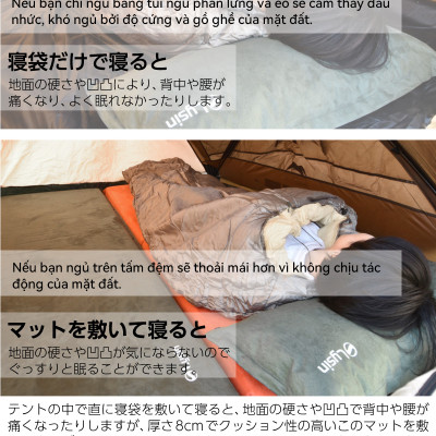 Lysin - đệm nằm dã ngoại (roonjgcm dày 8cm, chất liệu da lộn) tự bơm hơi thoảng mái chống thấm nước cắm trại ngoài trời, picnic du lịch camping có thể liên kết với nhau