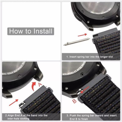 Dây vải nilon cao dấp dành cho các loại đồng hồ cơ và smartwatch có size dây 20mm / 22mm
