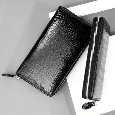 Ví cầm tay da cá sấu CTT1 - Loại 1 dây kéo - Sang trọng, đẳng cấp và bền bỉ