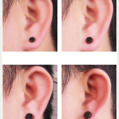 Bông tai khuyên tai tròn nam châm basic không cần bấm lỗ unisex