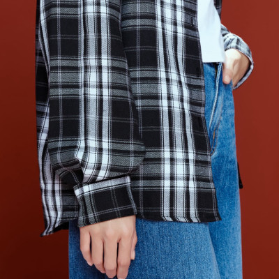 DOTTIE - Sơ mi tay dài kẻ ô - T1026