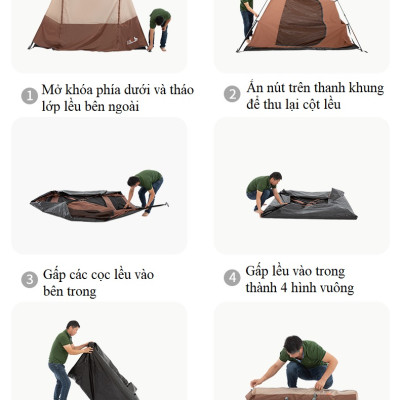 Lều cắm trại tự bung , lều du lịch dã ngoại dành cho 6-8 người, chống thấm nước -ZL039