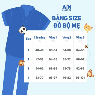Bộ quần áo ngắn cho mẹ Hoa Cẩm cù hồng cotton - AICDME6YVPRG - AIN Closet