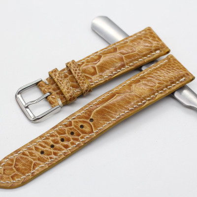 dây da đồng hồ, dây đồng hồ da chân đà điểu dành cho mọi đồng hồ hoàn thiện thủ công,kèm khóa cao cấp