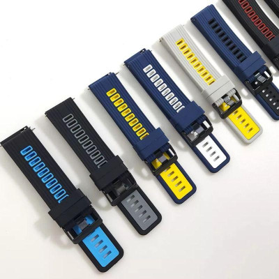 Dây đồng hồ silicon khóa đen dành cho Samsung galaxy watch 3 41mm / 45mm