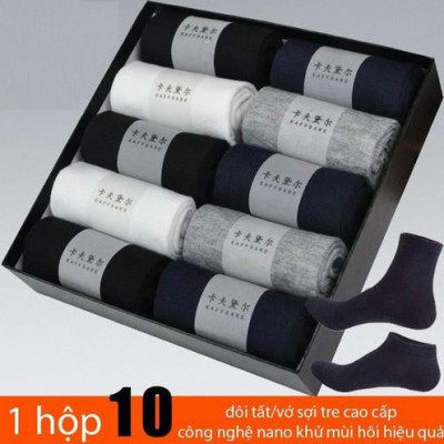 Combo 10 Đôi Tất Nam Chống Thối Xuất Nhật Cổ Dài