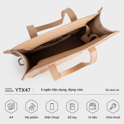 Túi Yuumy ( Thời trang nữ cói phối màu tote - Túi xách da Seasand YTX47 )