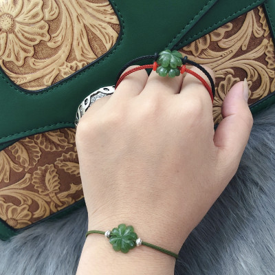 VÒNG TAY CỎ 4 LÁ NGỌC BÍCH- CNB042