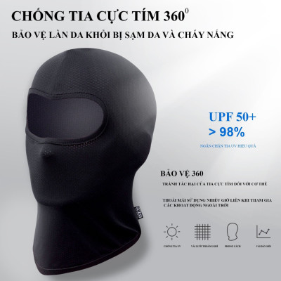 Khăn trùm kín mặt chống nắng, chống tia UV khi đi xe dành cho cả nam và nữ Rimix Khẩu trang băng lụa chống nắng cao cấp chống tia UV, chống bụi, UPF50+