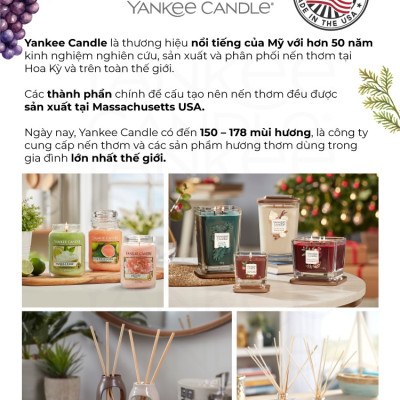 Nến hũ Yankee Candle size L - Soft Blanket (623g)