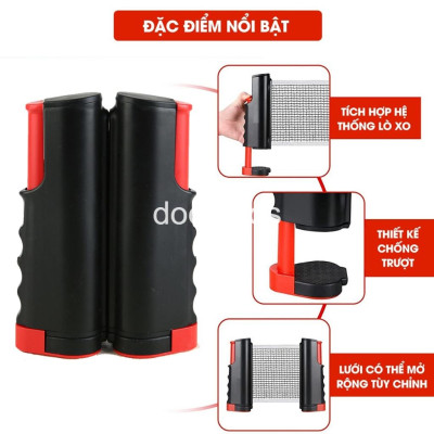 Cọc Lưới Bóng Bàn Rút Gọn Chất Liệu ABS Cao Cấp Chiều Dài Điều Chỉnh Tới 1,7m Chính Hãng dododios