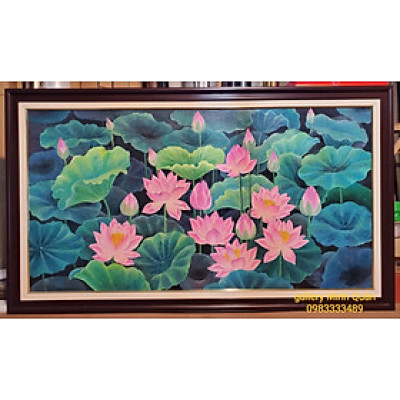 TRANH VẼ SƠN DẦU - HOA SEN 