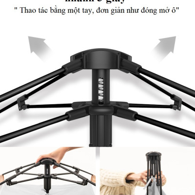 Lều cắm trại tự bung , lều du lịch dã ngoại dành cho 4-6 người, chống thấm nước -ZL053
