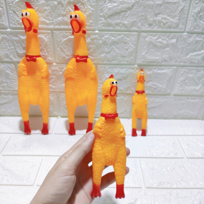 Đồ Chơi Con Gà Trống Kêu Có Còi Chút Chít Cho Chó Mèo Nhiều Size