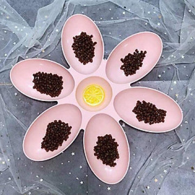 Bát ăn, chén ăn cho Chó Mèo nhiều ngăn hình bông hoa - Tiệm chó mèo