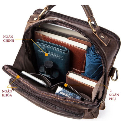 Túi đeo chéo nam da bò mài, bụi, cá tính BHM8951 Túi xách nam