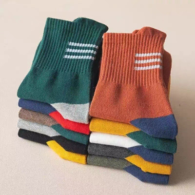 Combo 5 đôi tất vớ nam cổ cao, vớ Cotton co dãn thoáng mát