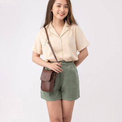 Túi Yuumy ( Thời trang nữ đựng điện thoại size 11 - Túi đeo chéo da Seasand YN120 )