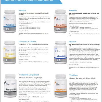 [ Hộp 60 viên] Vet Expert Sản phẩm bổ sung cho chó mèo giúp hỗ trợ các vấn đề về thận Renal Vet