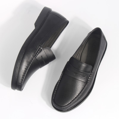 Giày MICHILUX Da Bò Thật Chính Hãng Penny Loafer CIEPL Màu Đen