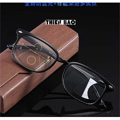 Kính lão thị, viễn thị Đa tròng, đa tiêu cự nhìn mọi khoảng cách KDT01 Nam nữ đọc sách báo đi đường siêu bền êm ái
