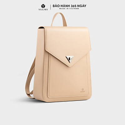 Balo Yuumy ( Thời trang nữ nắp gập dáng hộp cỡ lớn - Balo da Smooth YBA98 )